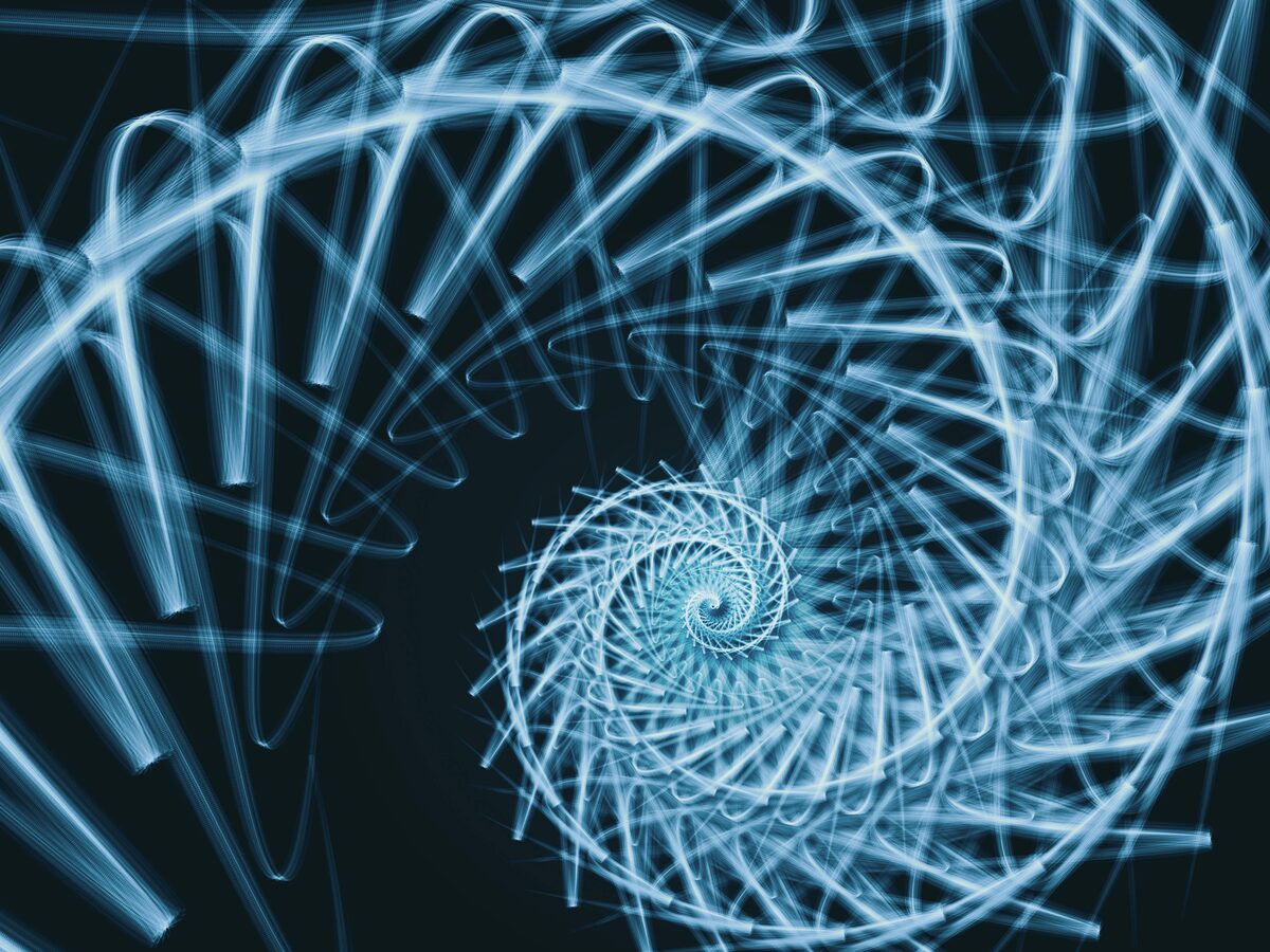 Konzentrische Spirale, abstrakt